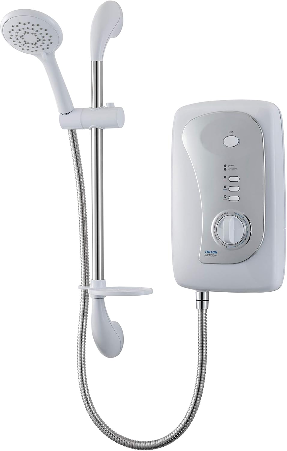 Triton Showers MOMT084I Martinique 8.5KW Electric Shower, White, H 338 x W 208 x D 95 mm.