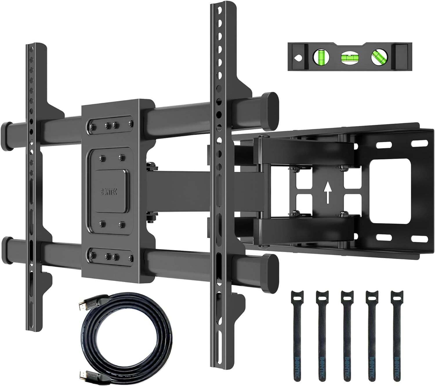 BONTEC TV Wall Bracket for 32-85 inch LED LCD Flat & Curved Screen, Swivel Tilt TV Wall Mount Full Motion, Heavy Duty Strong Solid Dual Arms up to 60KG, Max VESA 600x400mm, with HDMI Cable         Import  Single ASIN  Import  Multiple ASIN    ×Product cus.