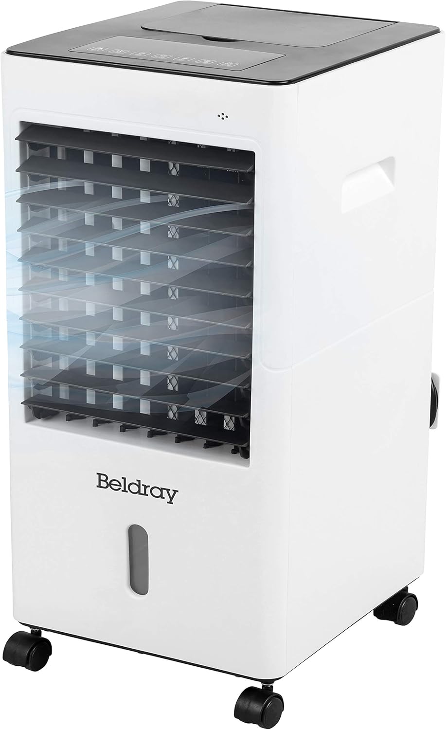 Beldray EH3234 4 in 1 Air Conditioner - Digital 6L Air Cooler & Heater, 3 Fan Speeds & Heat Function, Air Purifier & Humidifier, 12 Hour Timer, Includes 2 Ice Packs & Remote Control, 65/2000W, White.