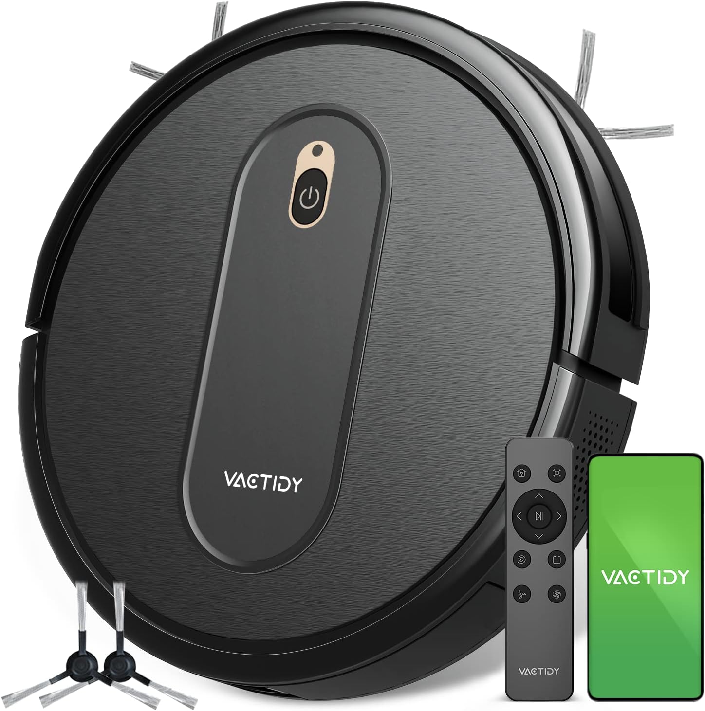 Vactidy Nimble T6 Robot Vacuum Cleaner, Strong Suction, Automatic Self-Charging Robotic Vacuums, WiFi/Alexa/App Remote Control Robot hoover, Quiet Super-Thin, for Pet Hair, Carpet, Hard Floor.