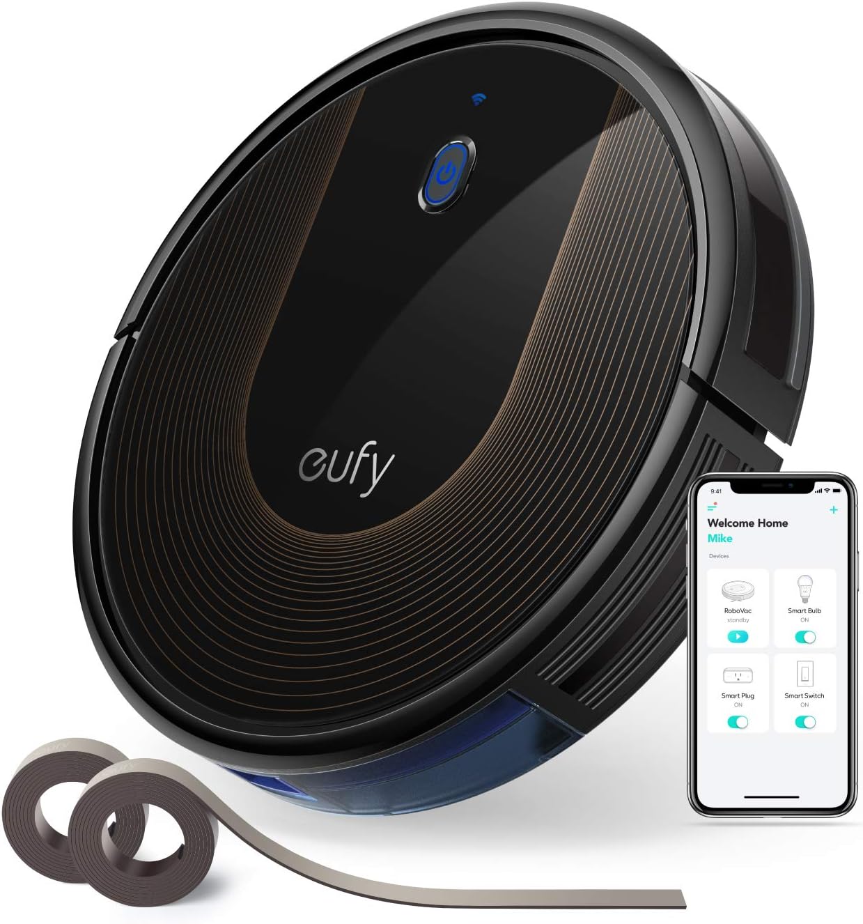 eufy by anker RoboVac 30C Robot Vacuum Cleaner, BoostIQ, Wi-Fi, Super-Thin, 1500Pa Suction, Boundary Strips Included, Quiet, Self-Charging Robotic Vacuum, Cleans Hard Floors to Medium-Pile Carpets.