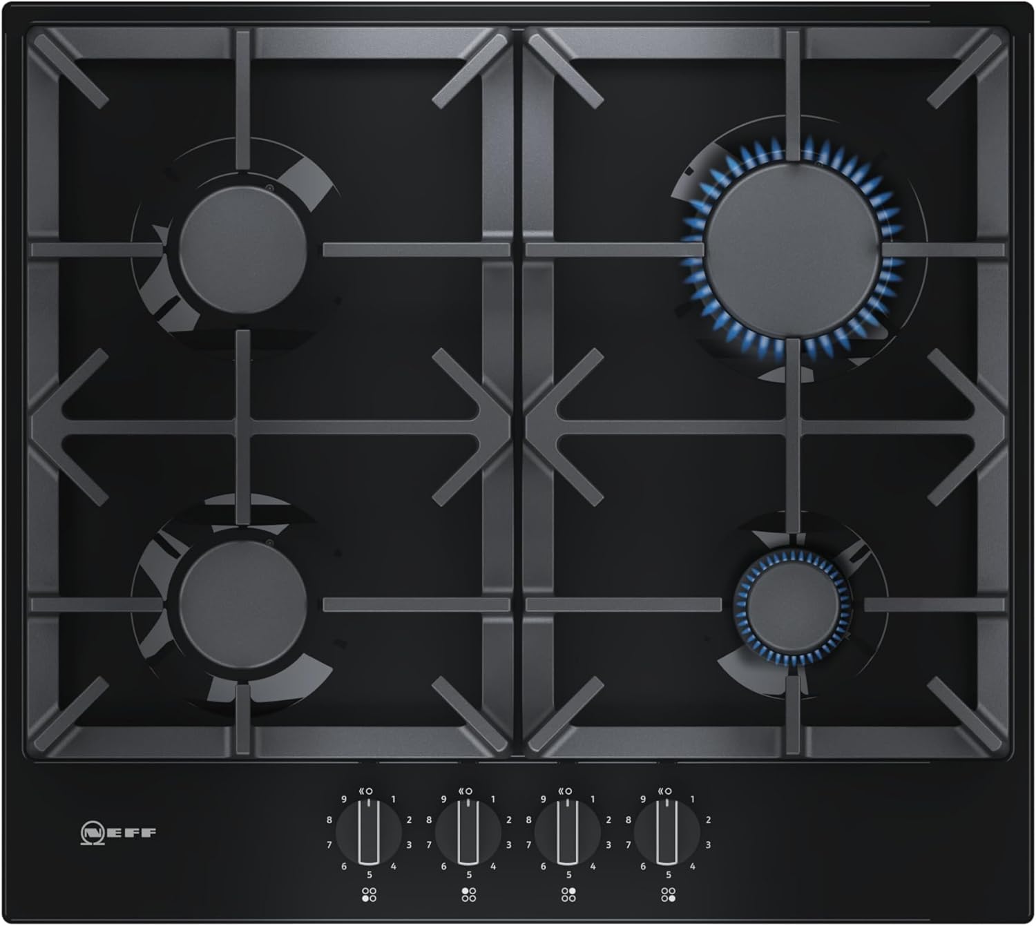 NEFF T26DS49S0 Gas Hob - Black, Built-in.