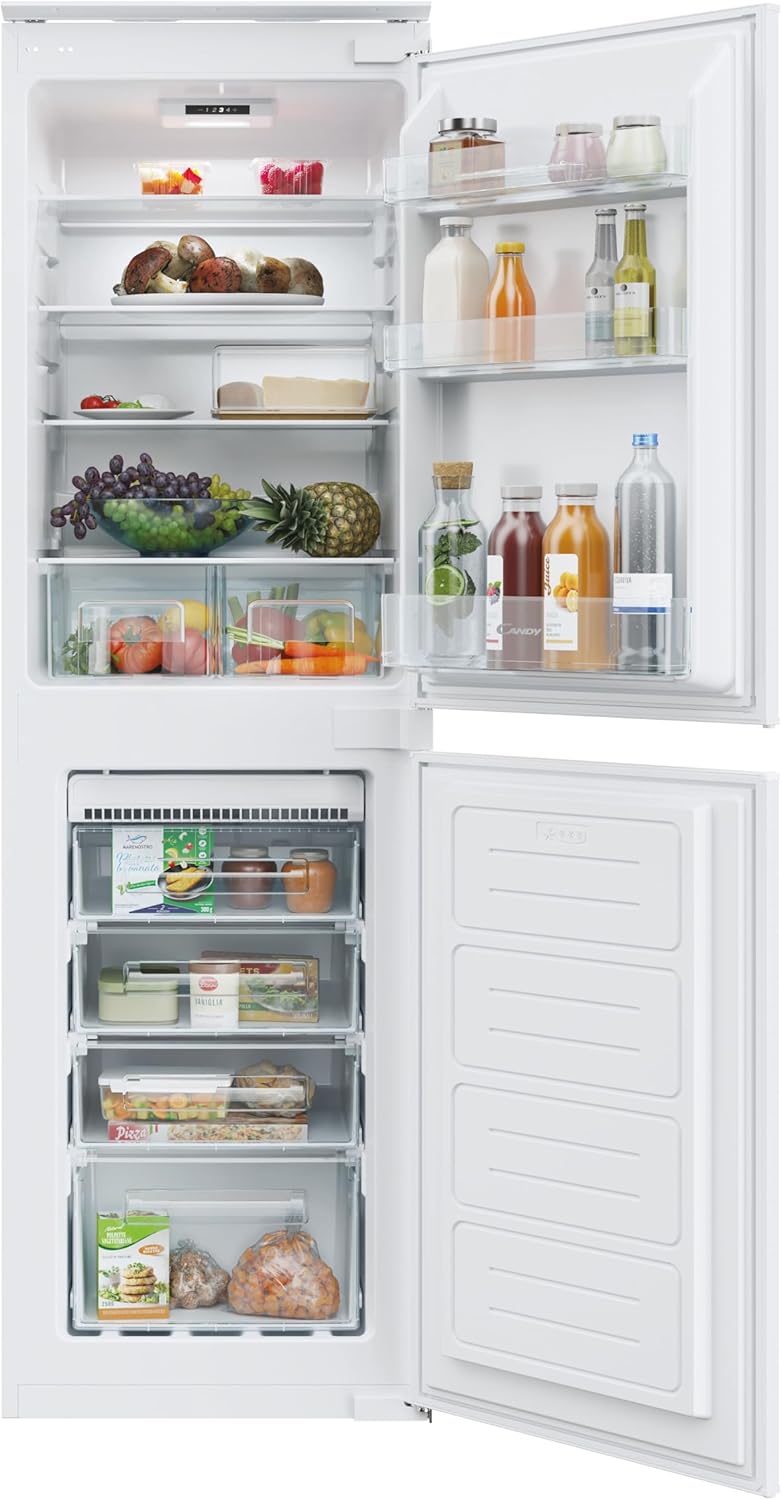 CANDY CBT3518EWK Integrated Total No Frost Fridge Freezer 248L Total Capacity, 70:30 split, White, E Rated.