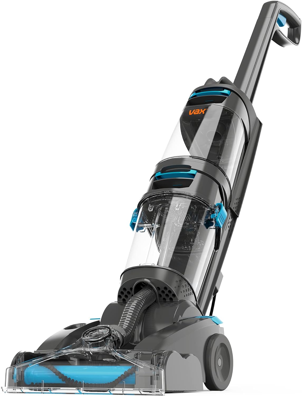 Vax Dual Power Pet Advance Carpet Cleaner | Dual Rotating Brushbars | Pre-treatment wand and Wash Hose, 2.7L, Grey/Blue.