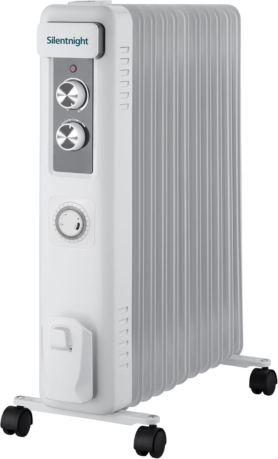 Silentnight Oil Filled Radiator 11 Fin - Portable Electric Radiator Heater for Home and Office with Adjustable Thermostat, 3 Heat Settings, Safety Cut Off - Lightweight and Compact.