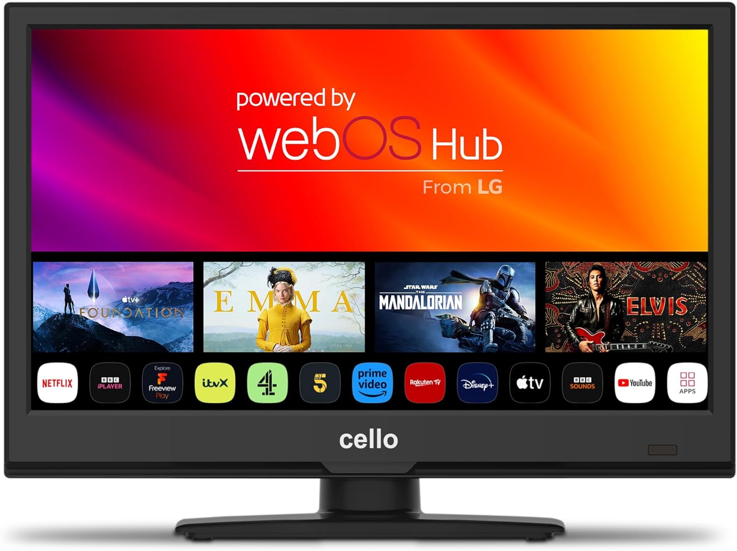 Cello 16 inch Smart TV Made in UK (2024), Ultrafast WebOS, Freeview Play, FreeSat, Bluetooth, "Pitch Perfect" Speakers , Prime Video, Apple TV & BBC Small TV for Kitchen, TV for Homes, Small Spaces         Import  Single ASIN  Import  Multiple ASIN    ×Pr.