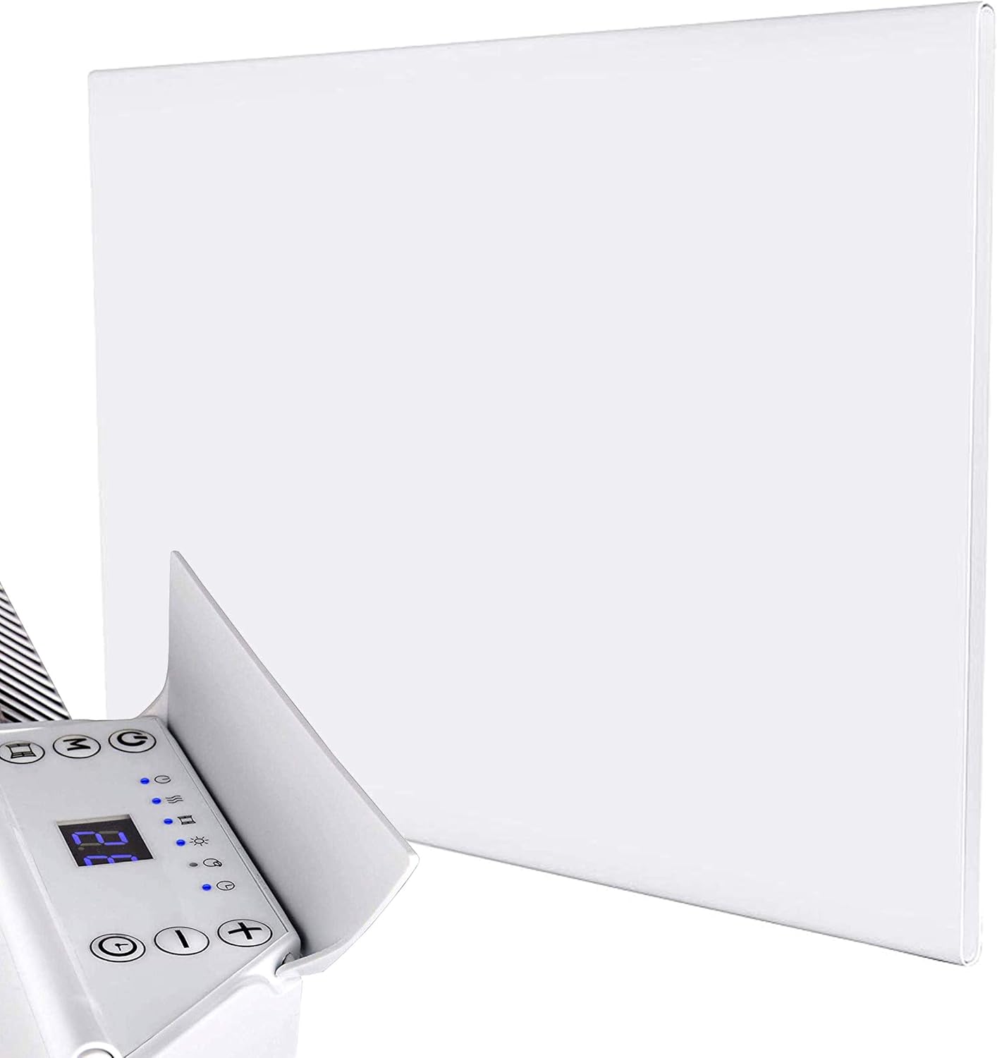 MYLEK Panel Heater Radiator 2KW Electric - Daily and Weekly Timer, Digital Thermostat - Wall Mounted Slim White Panel Heater for Bathroom, Office, Bedroom, Garage (2000 Watt) Lot 20 Compliant.