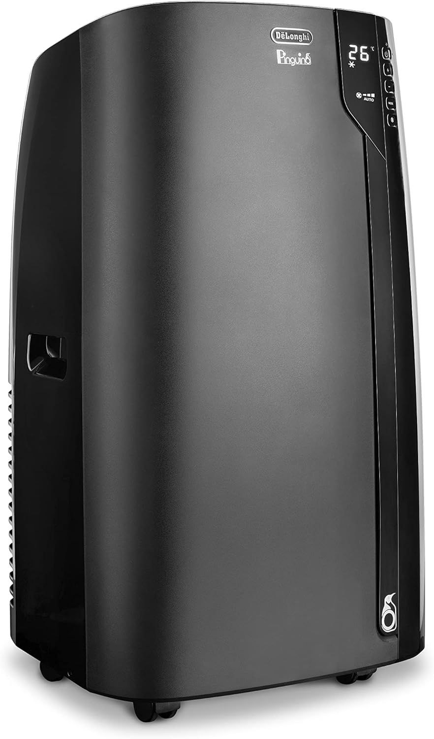 De'Longhi Pinguino PACEX120 Silent | Portable Air Conditioner with Real Feel Technology | 110m³, 11,500 BTU, A Energy Efficiency, Black.