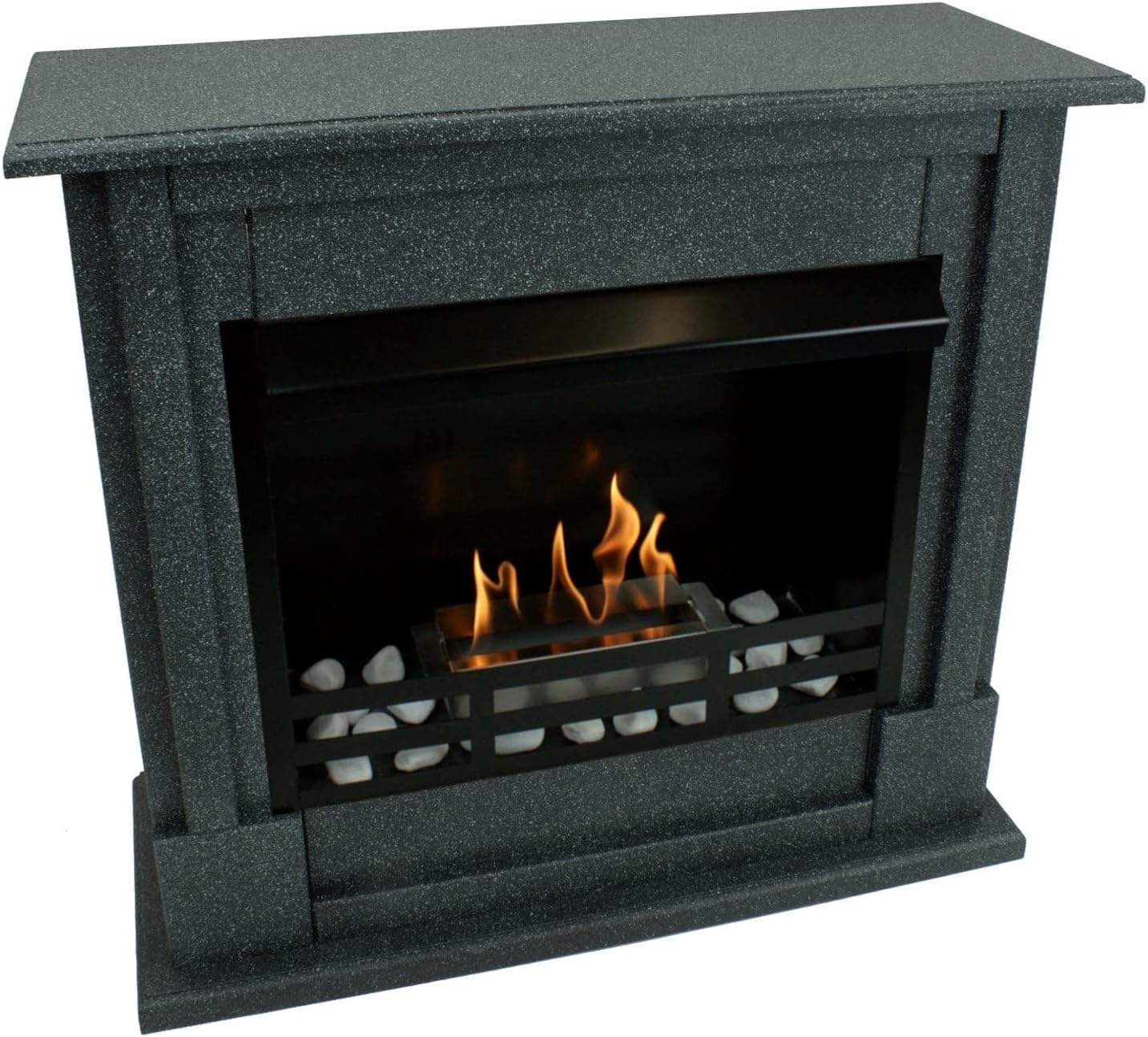 Bio Ethanol Fireplace Firegel Fire Place Model Rafael Deluxe Granite Black.