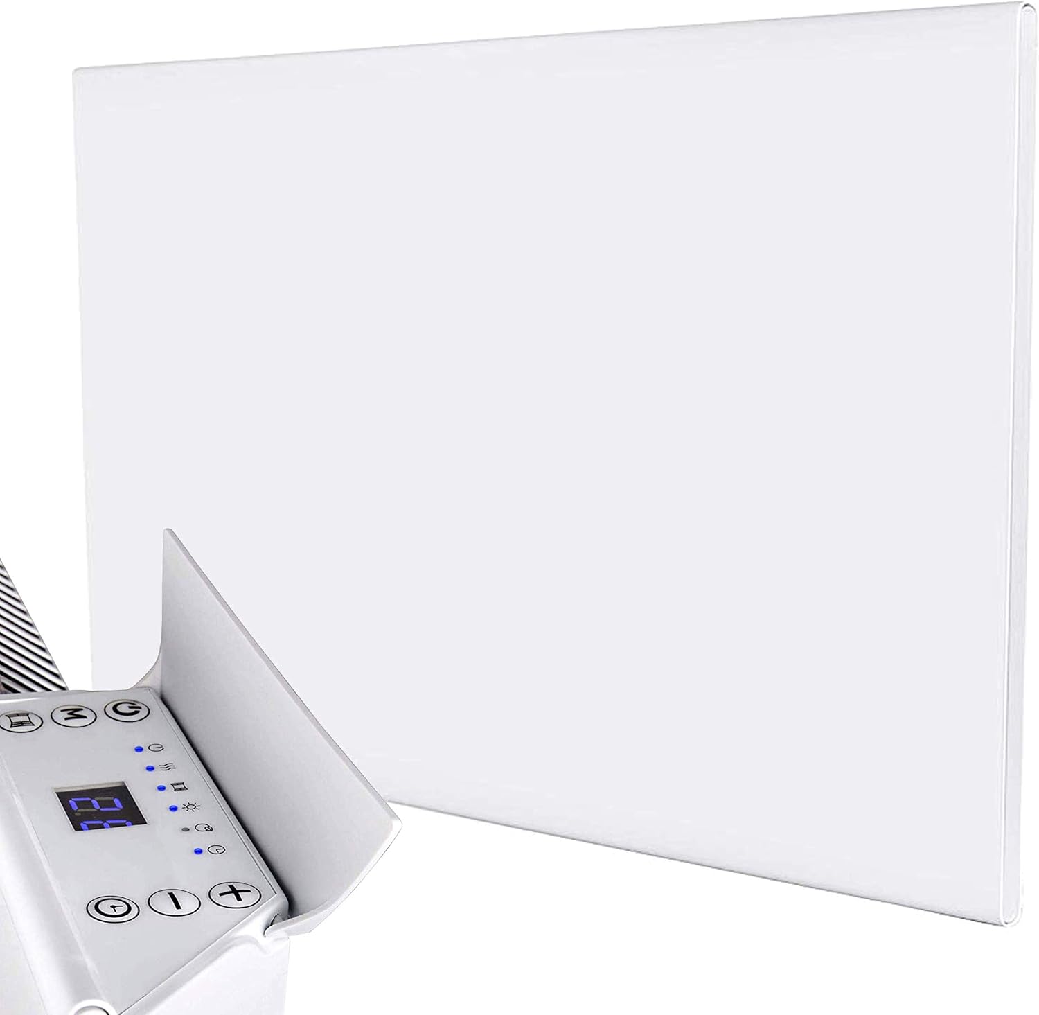 MYLEK Panel Heater Radiator 2KW Electric - Daily and Weekly Timer, Digital Thermostat - Wall Mounted Slim White Panel Heater for Bathroom, Office, Bedroom, Garage (2000 Watt) Lot 20 Compliant.