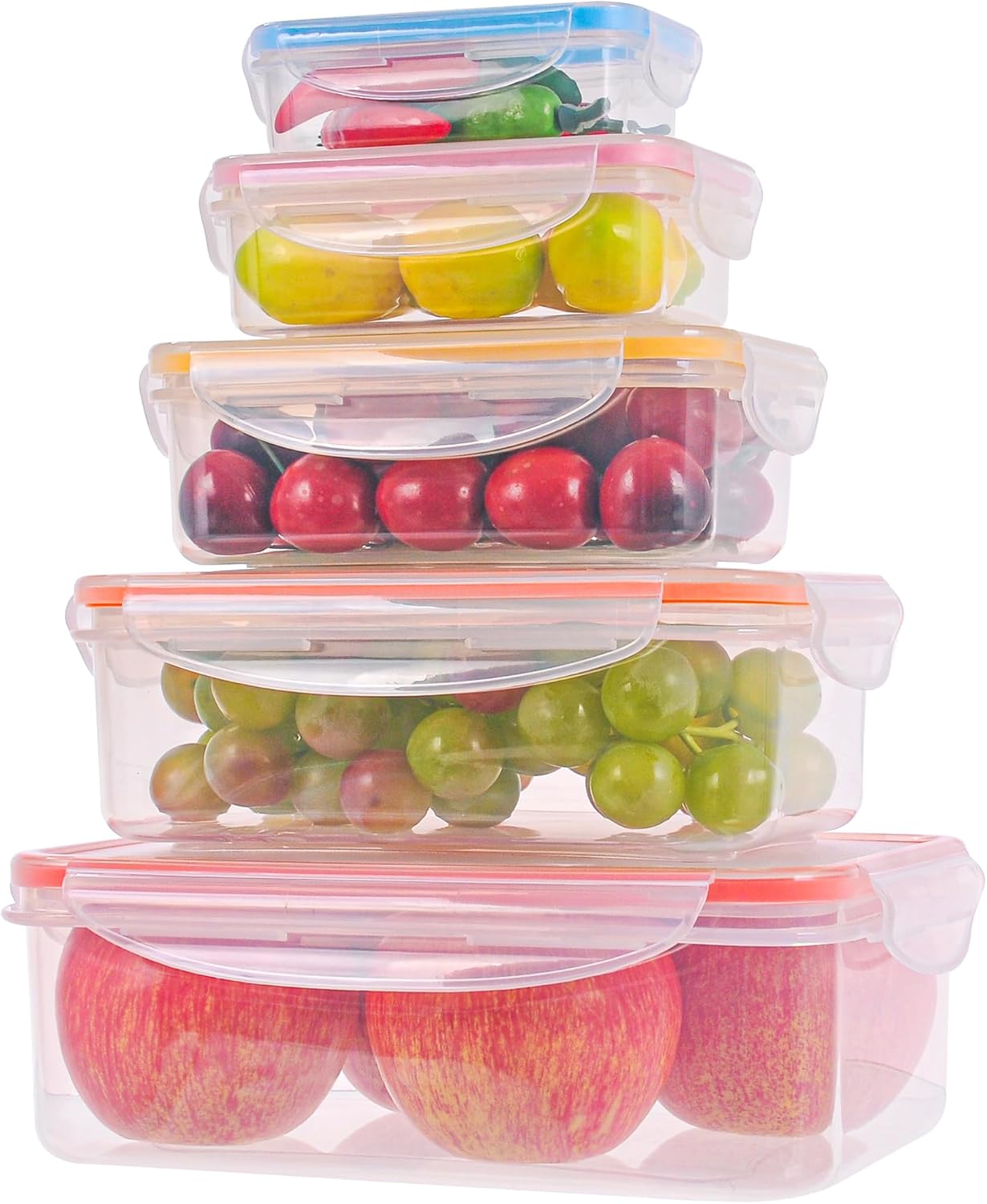 38 Pcs Large Food storage containers-2500ML to Sauces Box Stackable Kitchen storage bowls sets BPAFree Leak proof Plastic food Storage Containers with lids airtight-Microwave freezer safe lunch boxes.