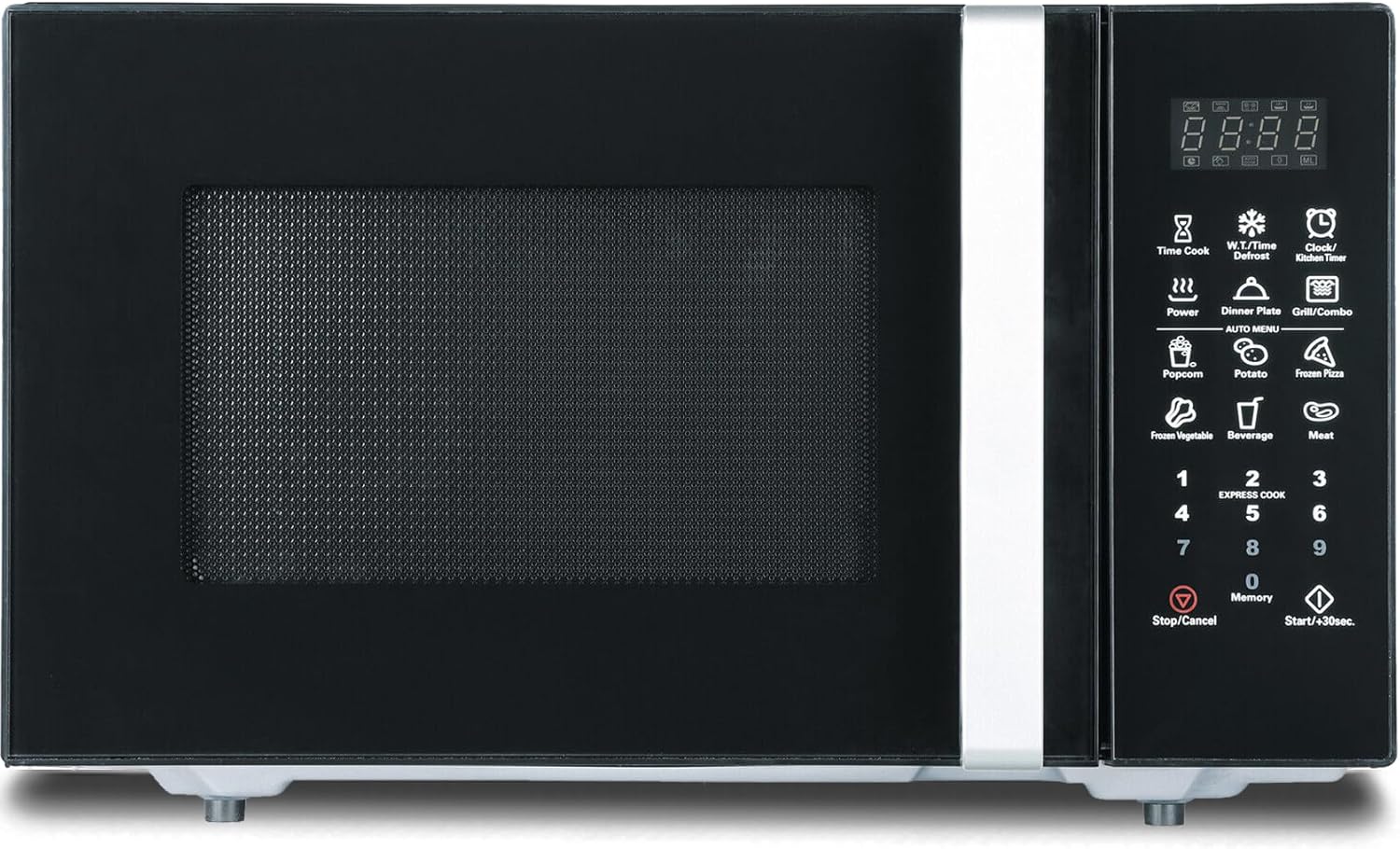 Smad 25L Combination Microwave Oven, Microwave with Grill 1000W, 900W Microwave Oven with Turntable and Baking Plate, 11 Power Levels, 9 Auto Menus, Defrost Function, Easy Clean, Children Lock.