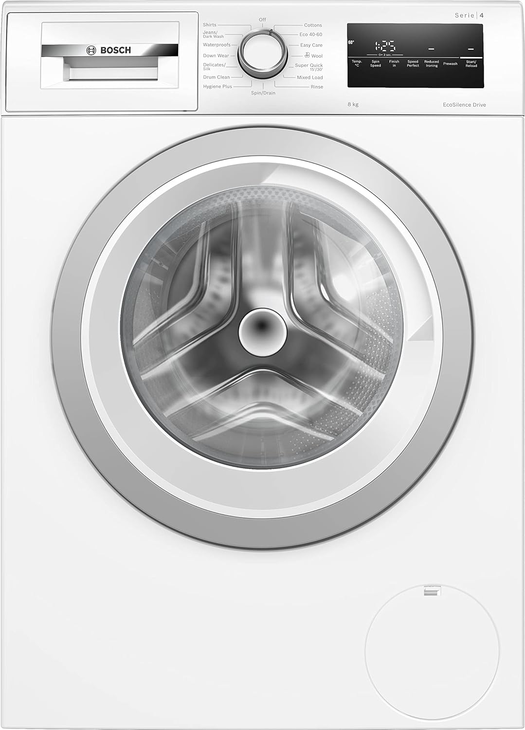 Bosch Home & Kitchen Appliances Bosch Series 4 WAN28250GB Washing Machine, A Energy Rated, 8kg capacity, 1400rpm, SpeedPerfect, ActiveWater Plus, Freestanding, White.