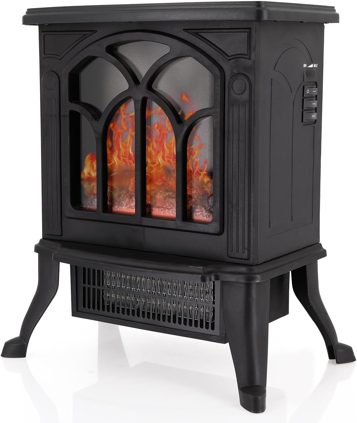 Fogcroll Electric Log Burner, 3D Realistic Flame Effect Electric Stove, Electric Fire with Overheat Protection & Energy Saving Design, Perfect for Living Room, Office, Basement, Apartment.