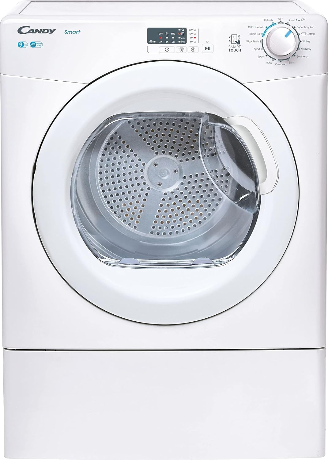 Candy CSEV9LG 9kg Freestanding Vented Tumble Dryer, 9kg Load, White, C Rated.