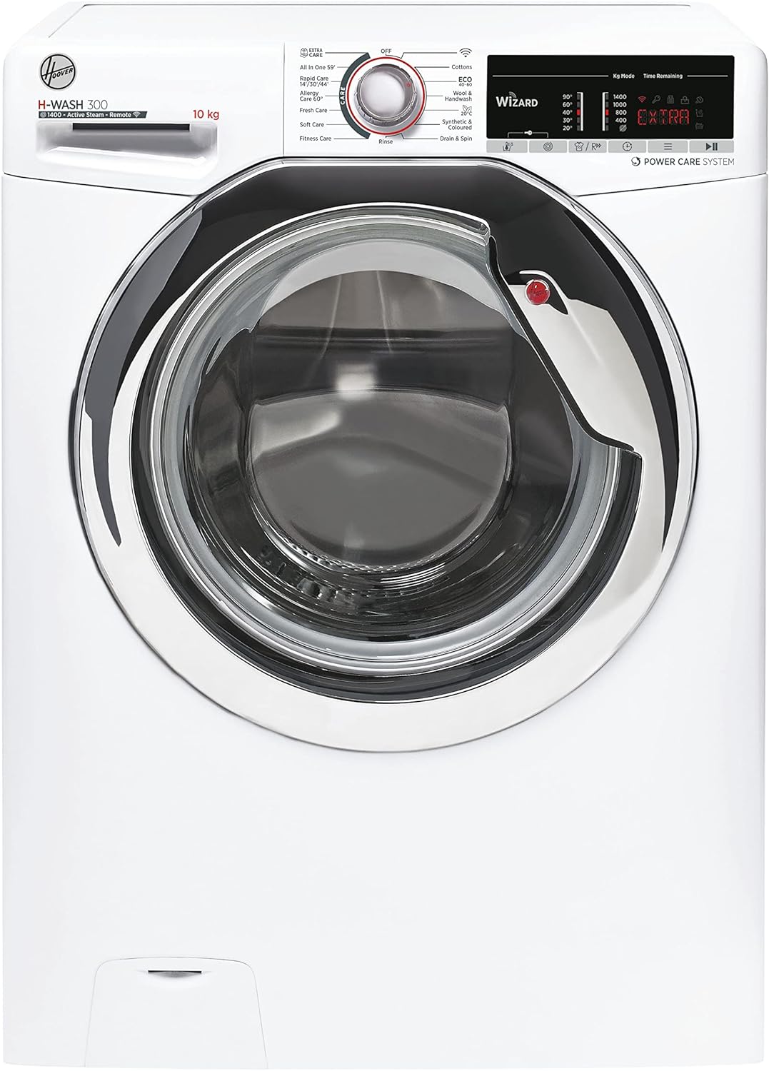 Hoover H-Wash 300 H3WS69TAMCE Freestanding Washing Machine, Chrome Door, WiFi Connected, 9 kg Load, 1600 rpm, White.