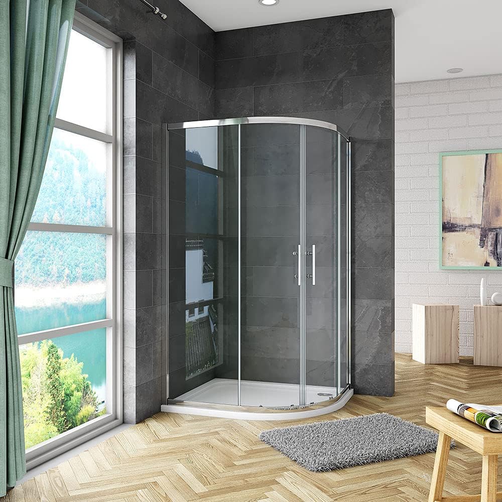 900x900x1850mm Quadrant Shower Enclosure Cubicle 6mm Glass Sliding Door.