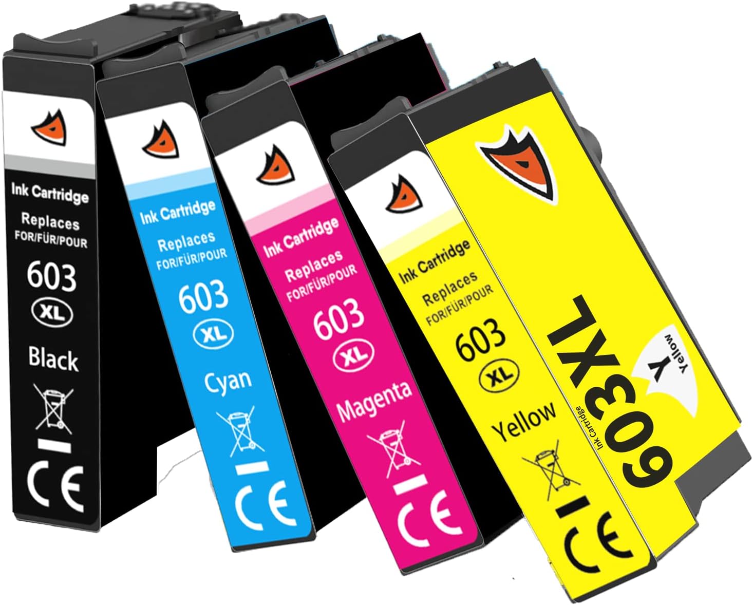 FOXINK 603XL Ink Cartridges Compatible for Epson xp2100 for Epson 603 603XL for Expression Home XP-2100 XP-3100 XP-4100 XP-4105 XP-3105 XP-2105 Workforce WF-2830 WF-2835 WF-2810 WF-2850 (4 Pack).