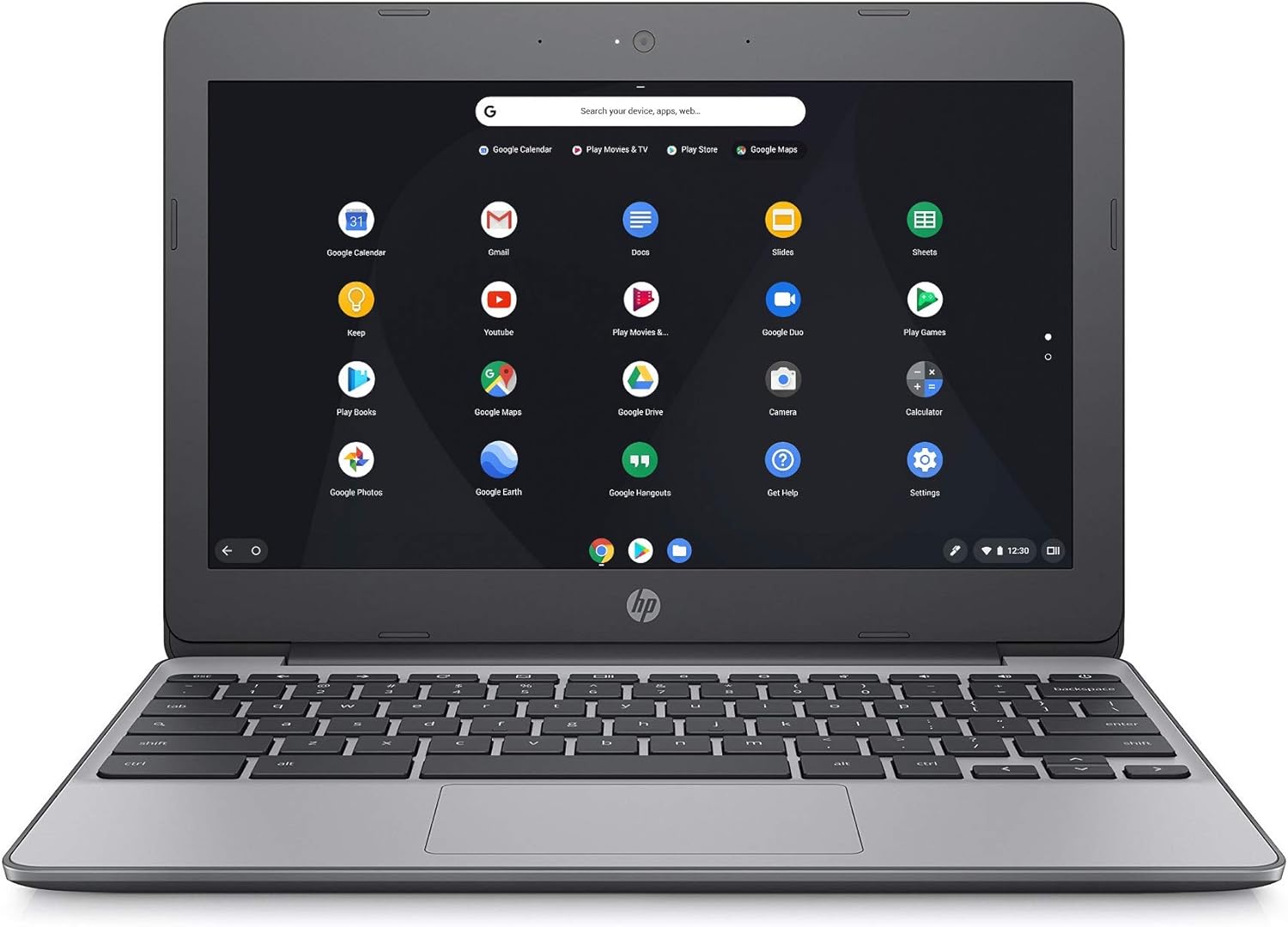 HP Chromebook 11-v001na 11.5 Inch Laptop - (Silver) (Intel N3060, 4 GB RAM, 16 GB eMMC, 100 GB Cloud Storage with Google One (1 Year Subscription) Chrome OS).