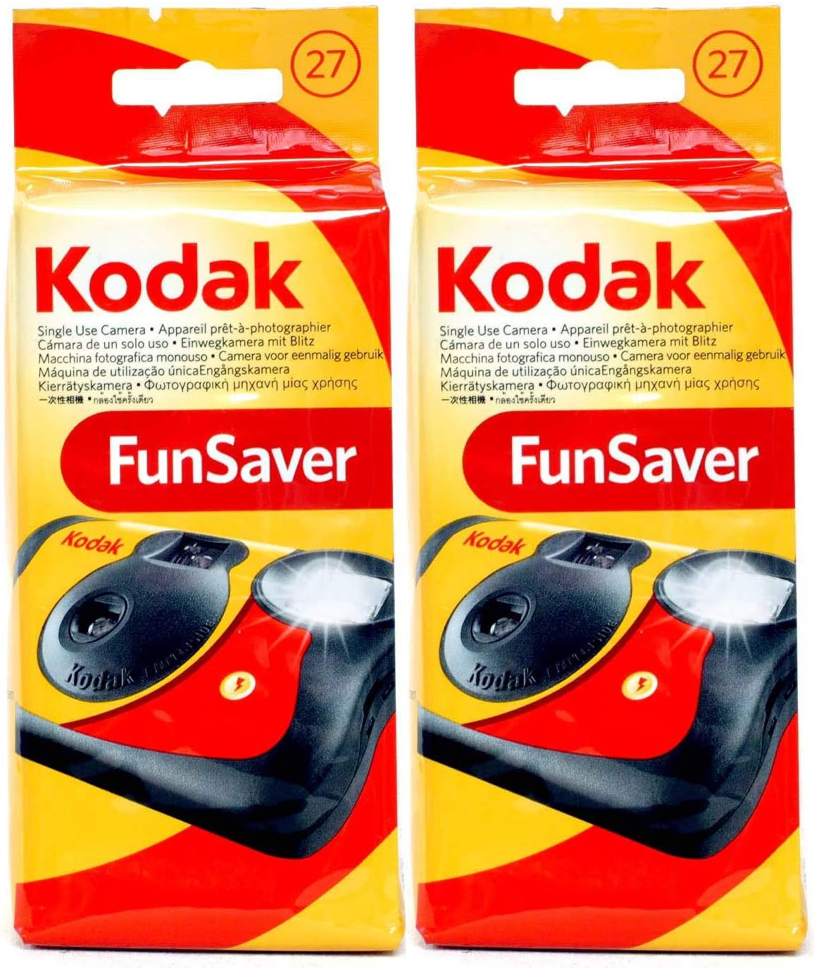 2 X FunSaver Disposable Camera with Flash 800 ISO.