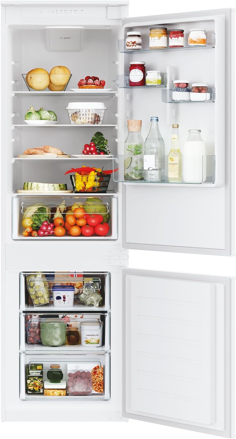 CANDY CBT3518EWK Integrated Total No Frost Fridge Freezer 248L Total Capacity, 70:30 split, White, E Rated.