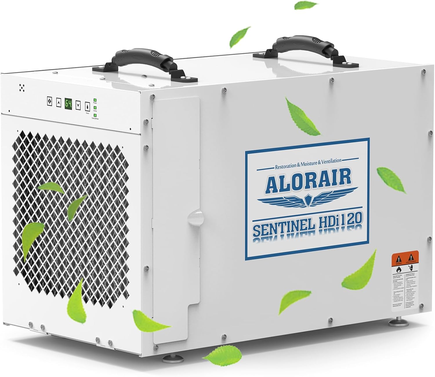 ALORAIR Sentinel HDi120 Commercial Dehumidifier with Pump, 100L Whole Homes Dehumidifier for Crawl Spaces, Basements, up to 3,300 sq. ft. 5 Years Warranty, CE, Optional Remote Monitoring.