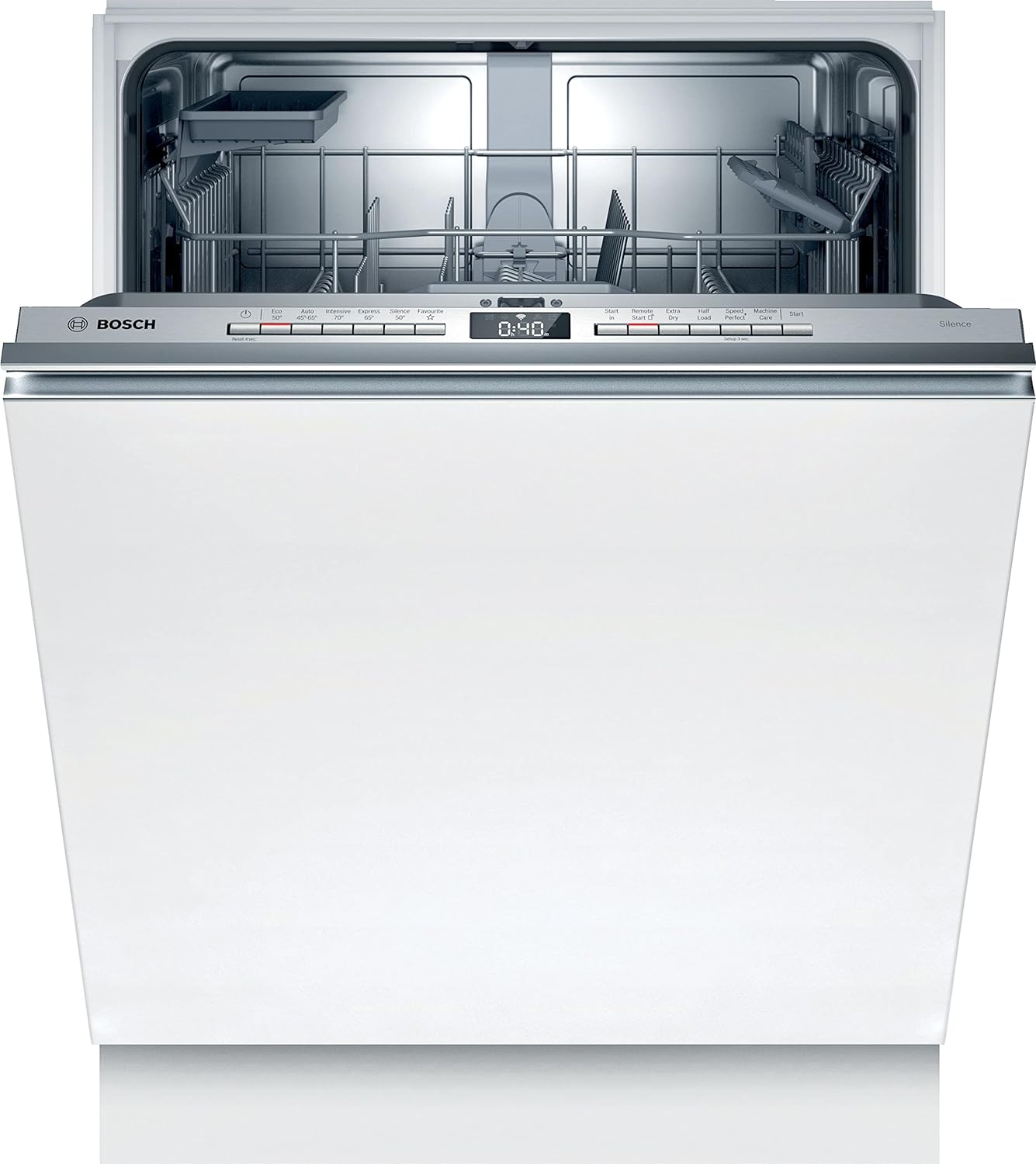 Bosch Home & Kitchen Appliances Bosch Series 4 SMV4HAX40G Dishwasher with 13 place settings, ExtraDry, InfoLight, Wifi enables via Home Connect app, Silence on Demand, Integrated, 60 cm wide.