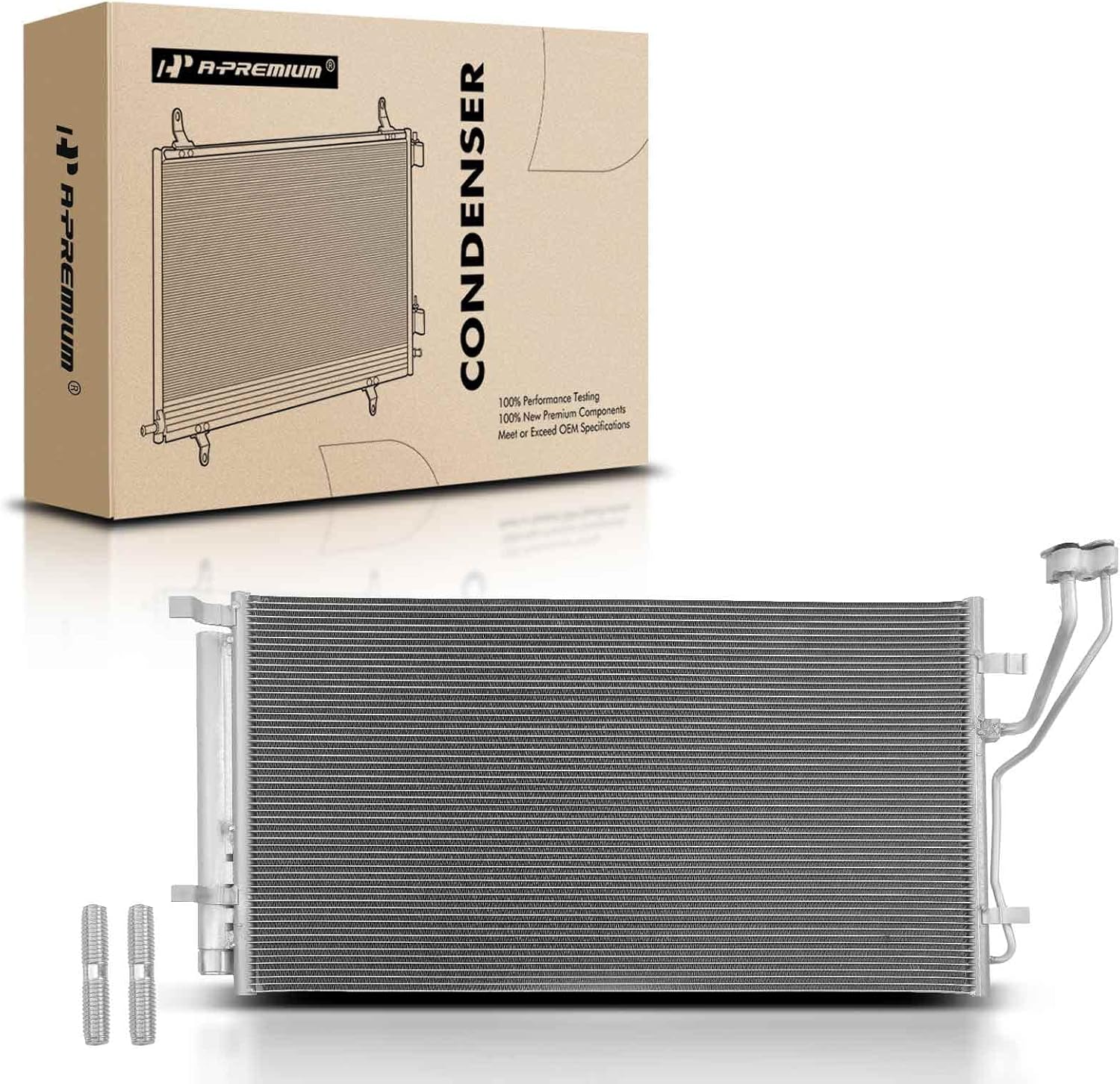 A-Premium AC Condenser Replacement for Condenser KIA Optima 2019-2020 with Dryer.