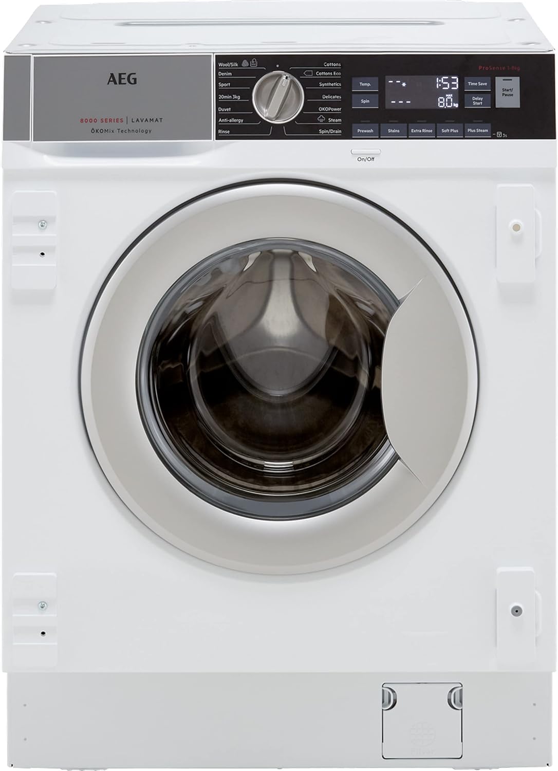 L8FC8432BI 8000 series 1400rpm Integrated Washing Machine 8kg Load Class C.