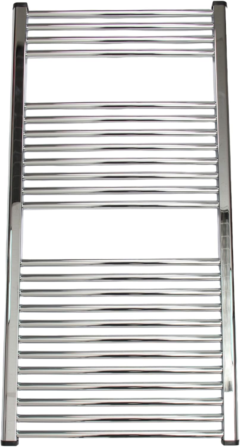 Jolie Max Heated Towel Radiator Rail. Central Heating Flat Ladder Towel Warmer. Chrome Finish. (500x800 Model 4).