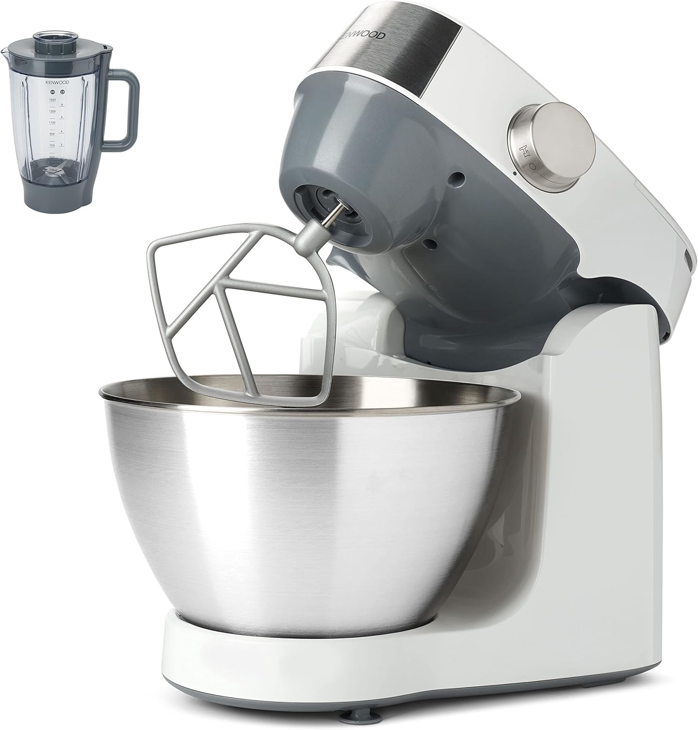 Kenwood Prospero KHC29 BOWH Compact Stand Mixer Kitchen Machine 4.3 Litre Bowl 3 Bowl Tools Jug blender 4.3L bowl 1000W White.