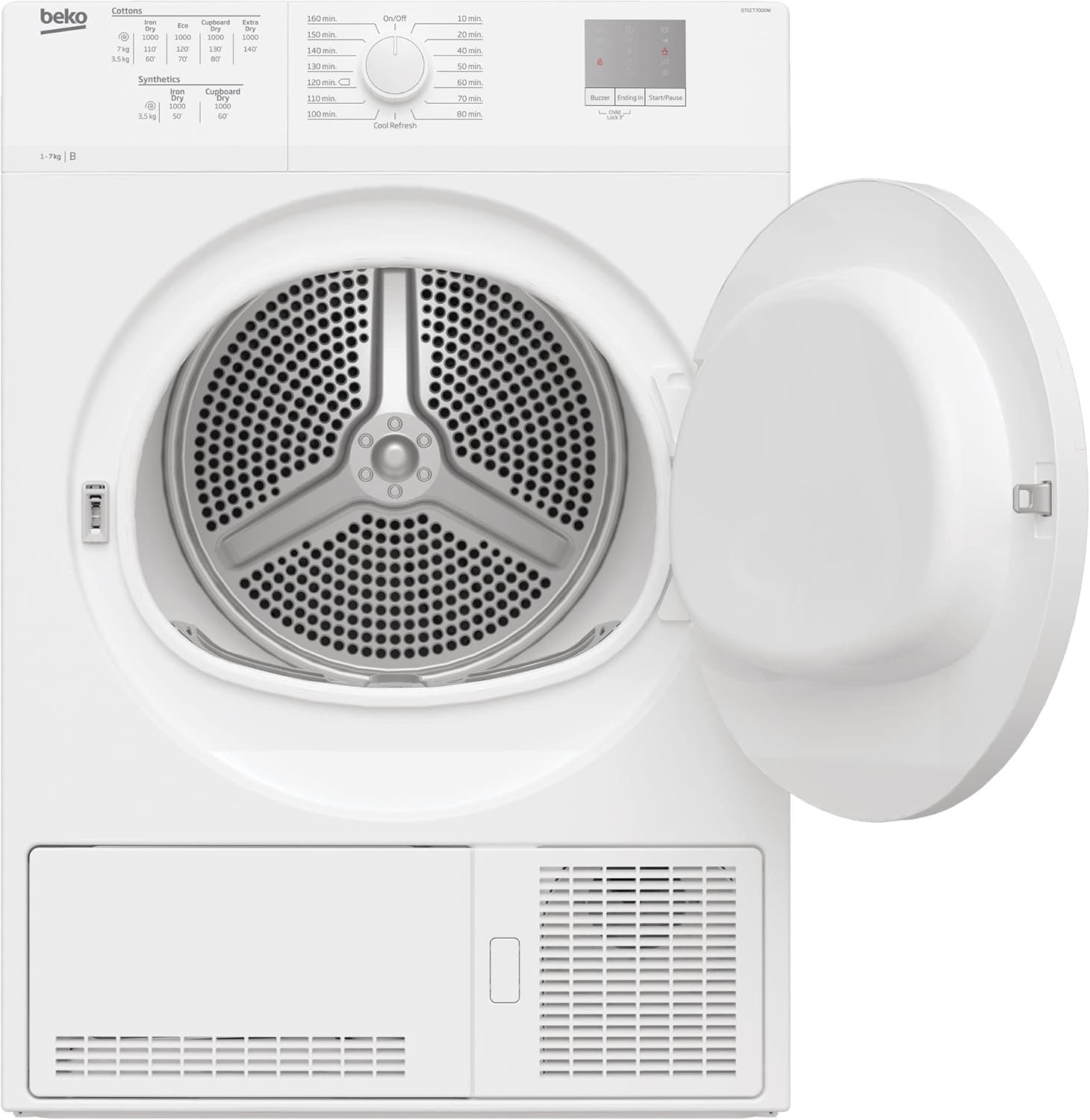 DTGCT7000W 7kg Condenser Tumble Dryer.