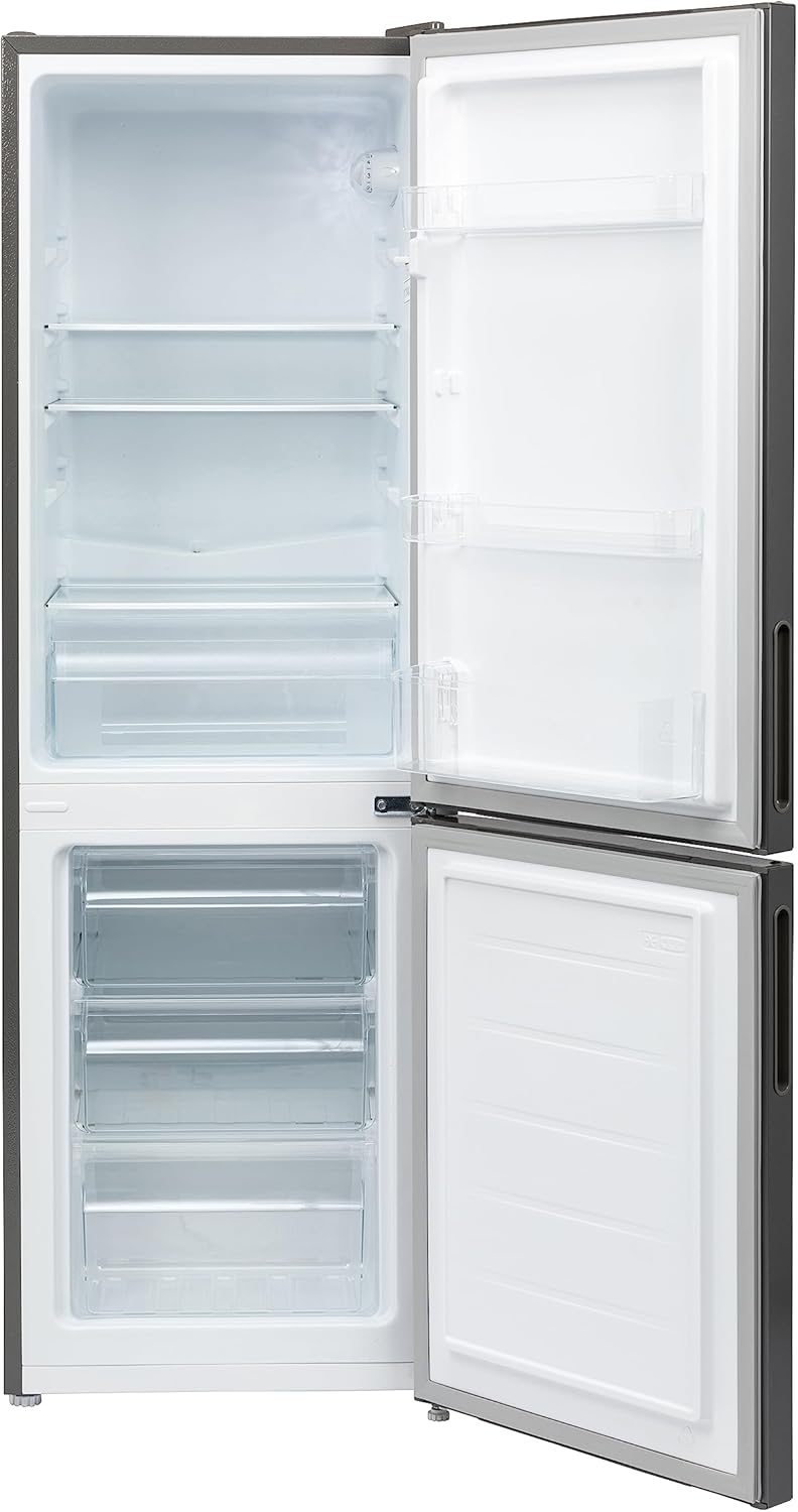 Willow WFF157G 157L Freestanding 70/30 Fridge Freezer with Adjustable Thermostat, Mark-Proof Finish, Low Frost, 2 Year Warranty - Grey.