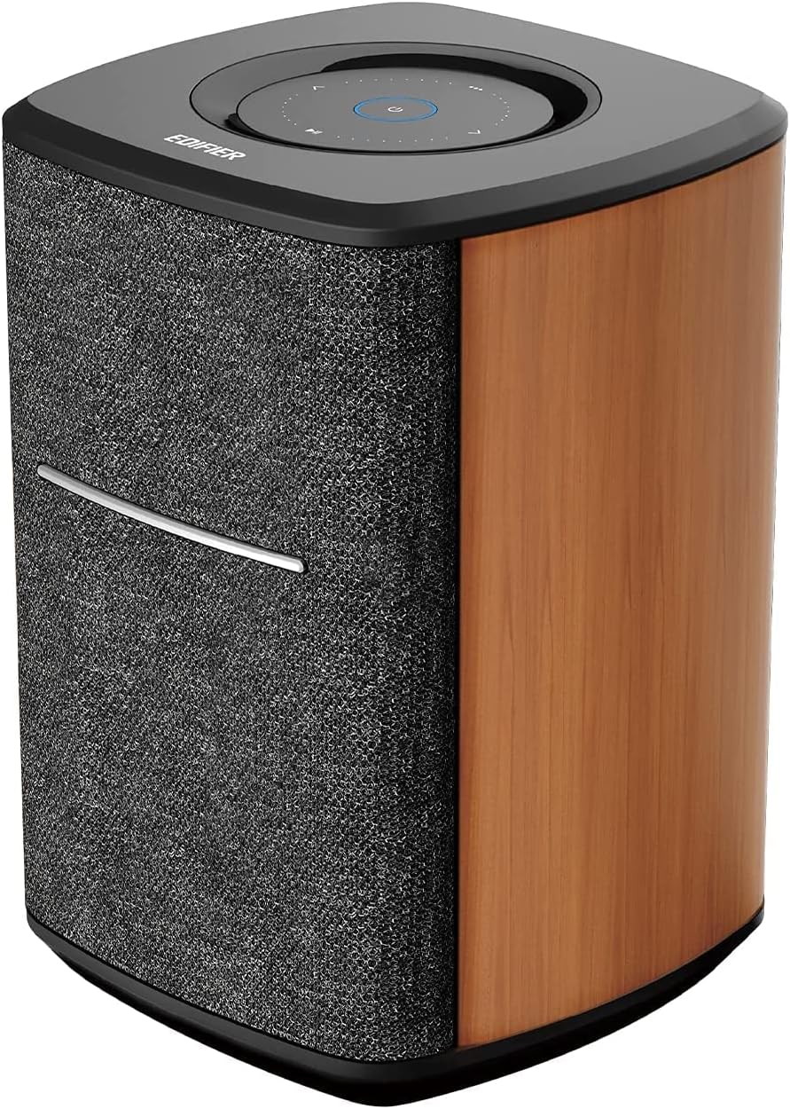 Edifier MS50A Wi-Fi Smart Speaker Without Microphone, Works with Alexa, Supports AirPlay 2, Spotify Connect, 40W RMS One-Piece Wi-Fi and Bluetooth Sound System.