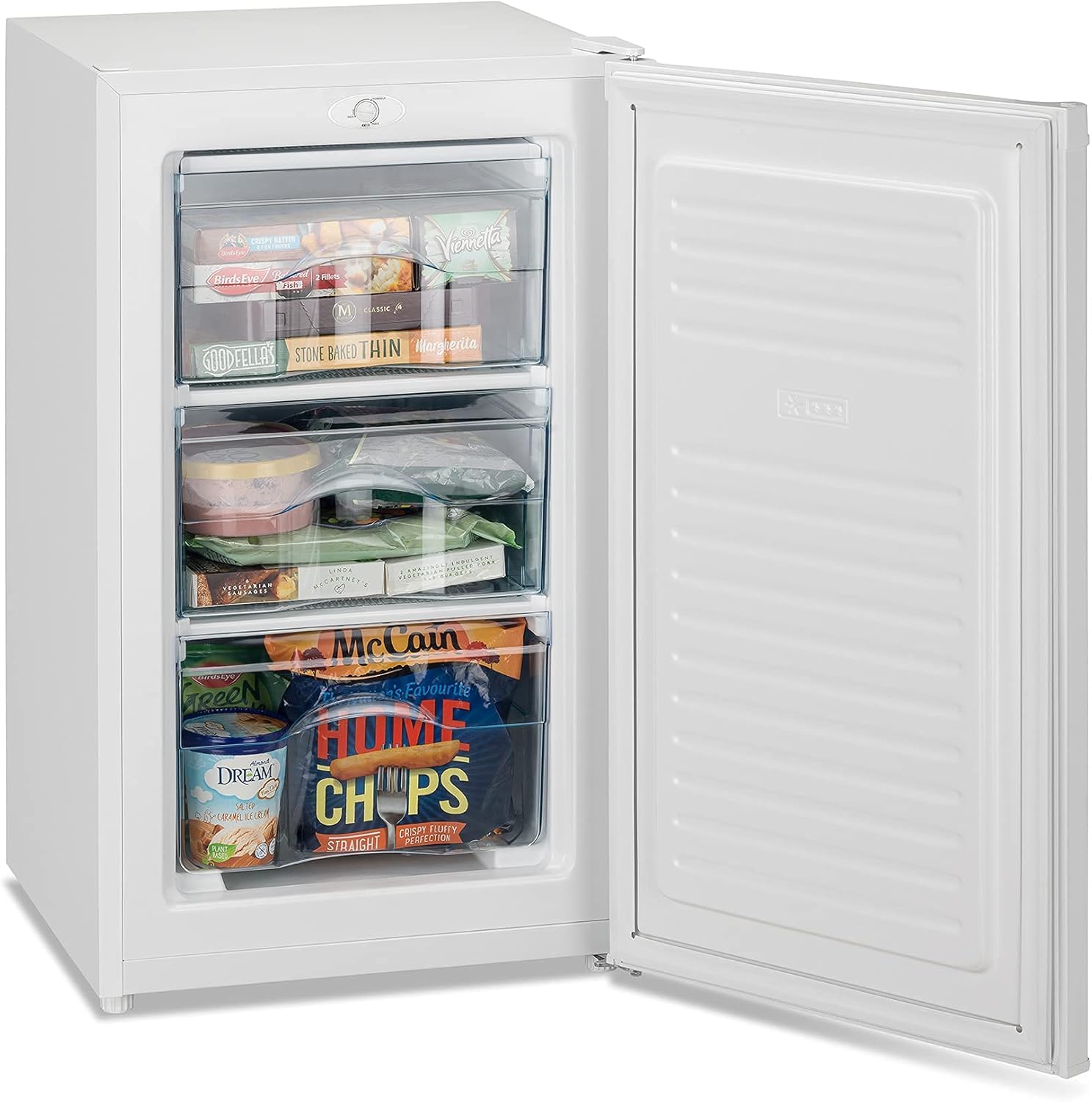 IceKing RZ109EW 48cm Under Counter Freezer | Freestanding Freezer White (Undercounter Freezer).