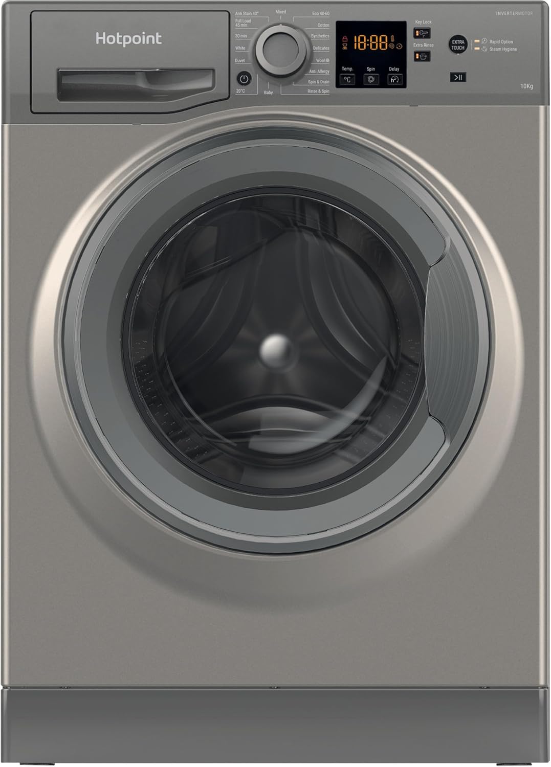 Hotpoint Anti-stain NSWM 1046 GG UK 10 kg Washing Machine - Graphite.