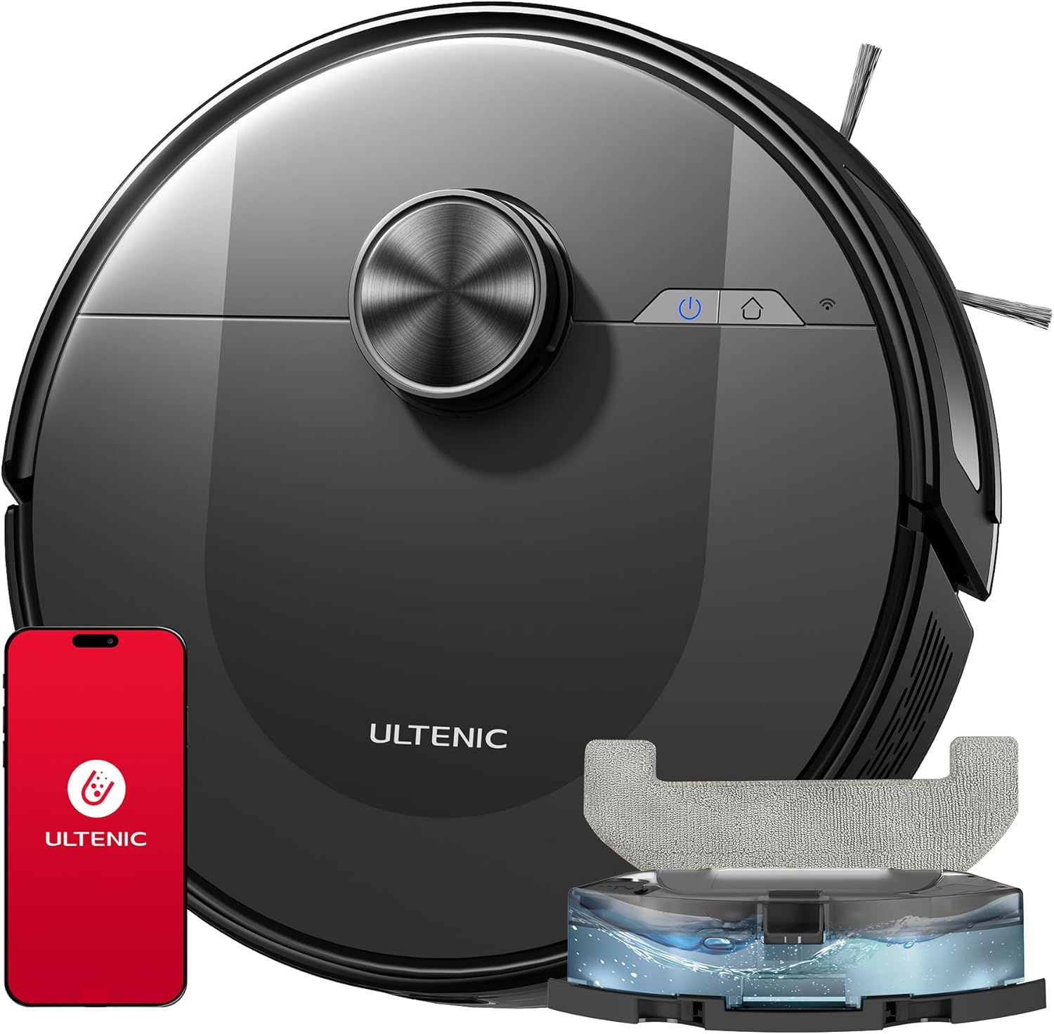 Ultenic D10 Powerful Robot Vacuum Cleaner with Mop, 15min Lidar Quick Map, Allergy Friendly, Carpet Auto-boost, 10 No-go Zone,Time Scheduled, Siri/Alexa/APP Remote Control Hoover for Floor Pet Hair.