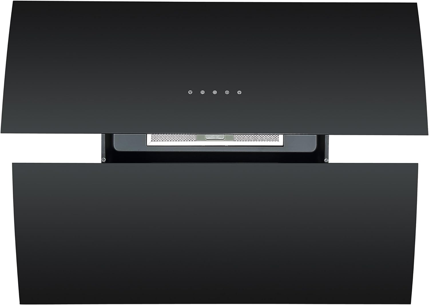 Cookology PREM900BK 90cm Arch Extractor Fan | Black Designer Curved Angled Cooker Hood.