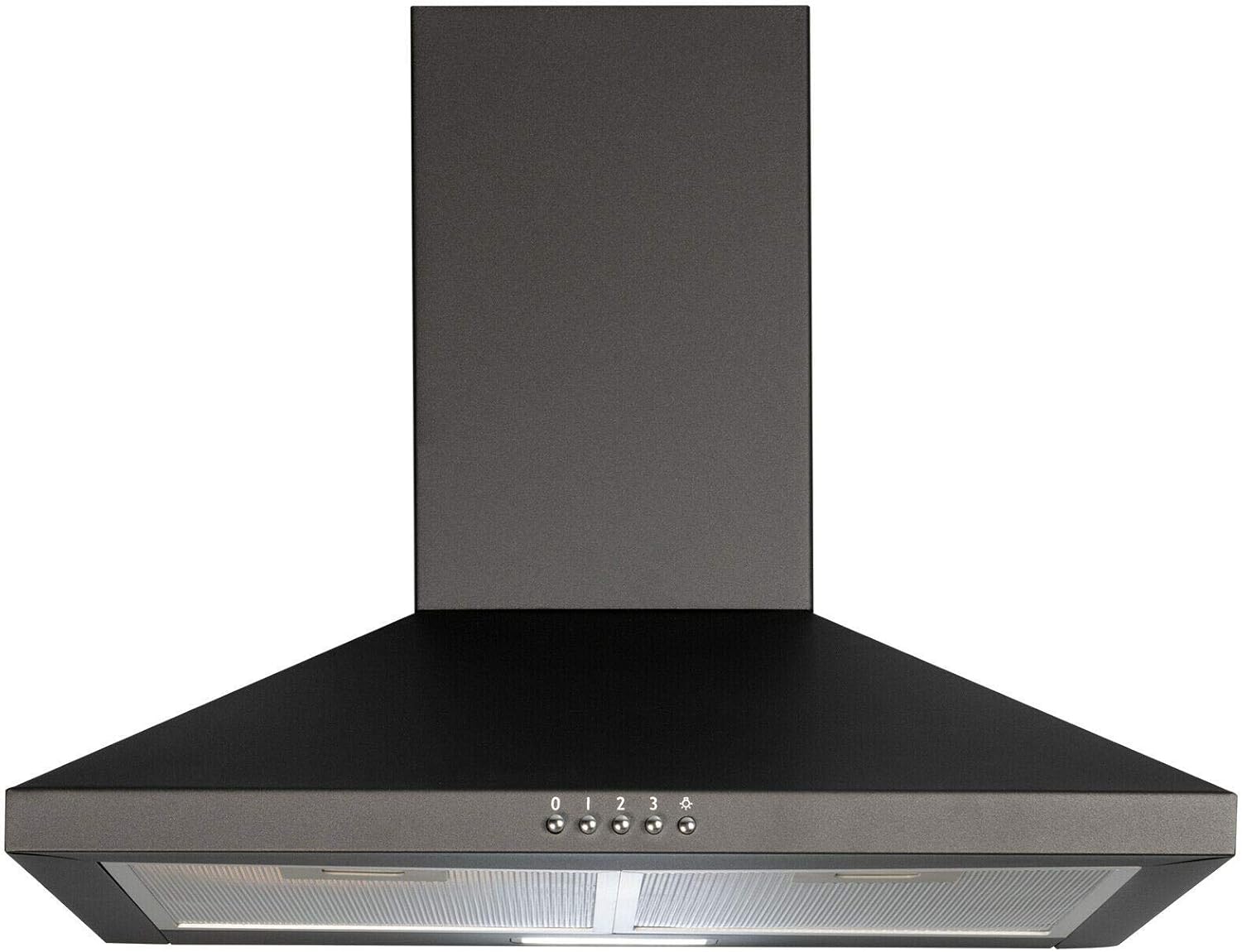 SIA CHL70BL 70cm Chimney Cooker Hood Kitchen Extractor Fan in Black.