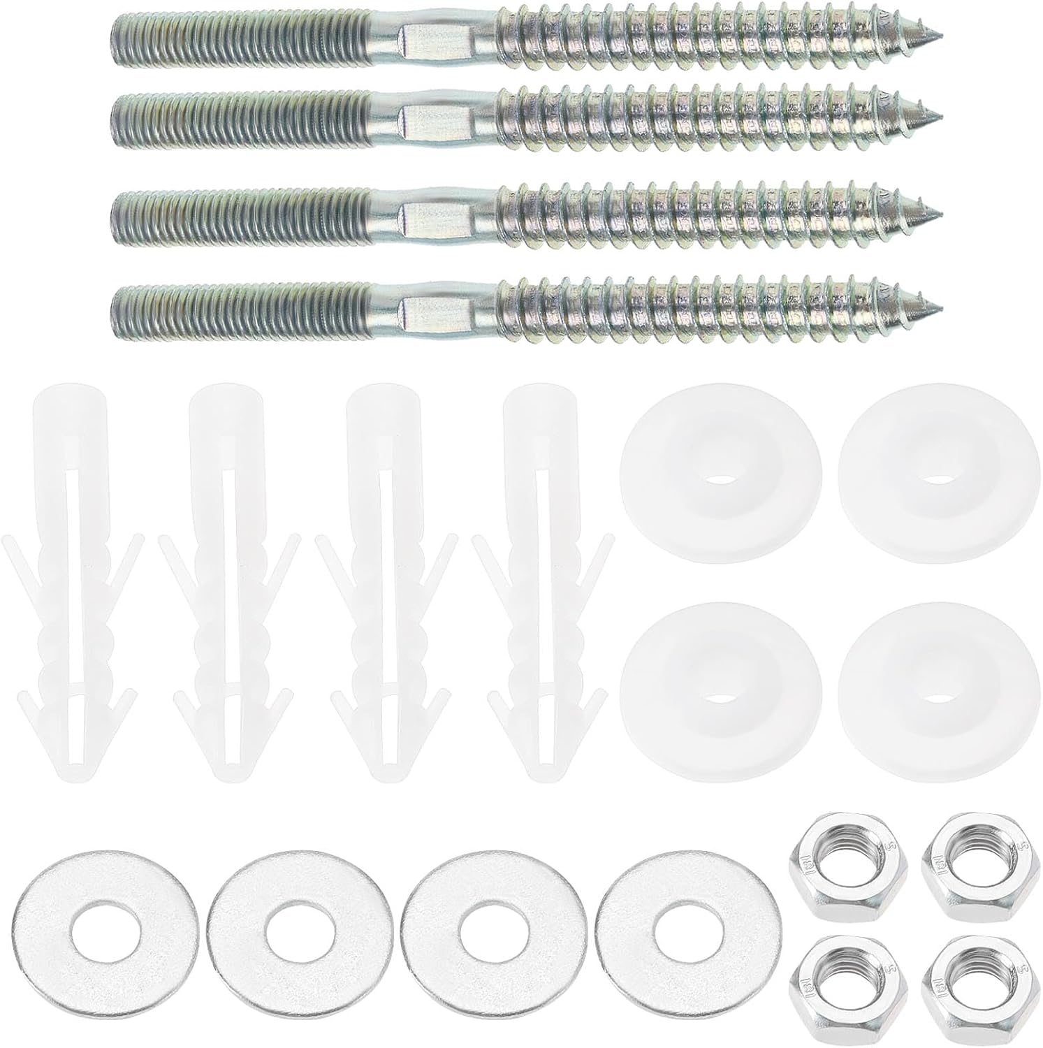 Be In Your Mind 2 Set Wash Basin Bathroom Dual-Thread Self-Tapping Screws Universal Fixing Fit for Bathroom Sinks, Washbasins Bathroom Fixing Accessories Hanging Basin Screws.