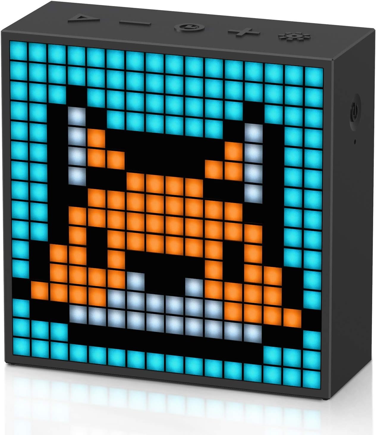 Divoom Timebox evo Pixel Art LED Bluetooth Speaker App Control, Smart Portable Wireless Speaker with Powerful Bass, Supports Alarm Clock Radio, Microphone (Black).