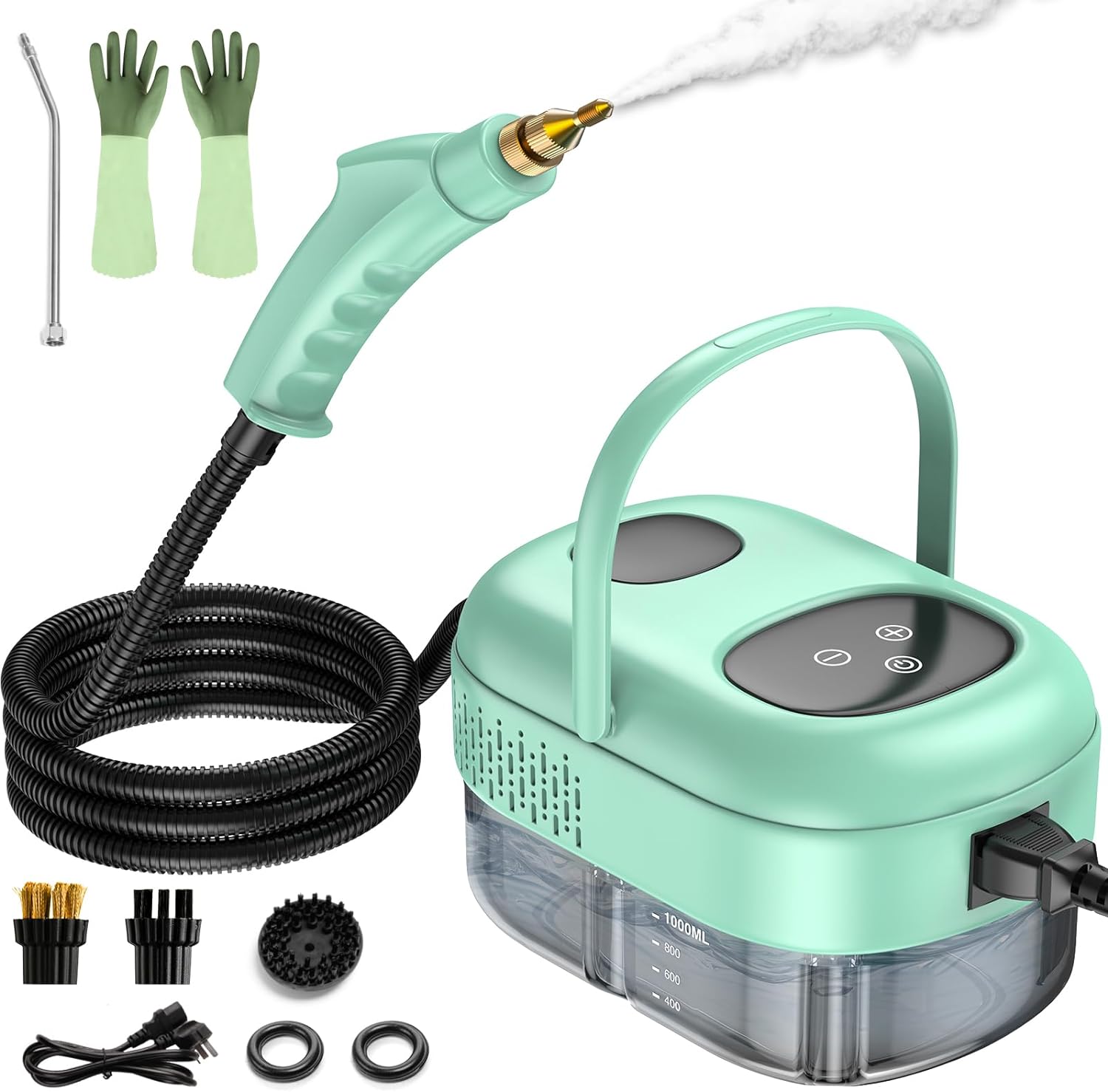 CAYAMA Steam Cleaner, Handheld Steam Cleaner with Smart Touch, 3 Brush Heads, 2500W High Power Steam Cleaners for Stain Removal at Home, 1100ml Portable Steamers for Cleaning Car, Upholstery, Carpets         Import  Single ASIN  Import  Multiple ASIN    ×.