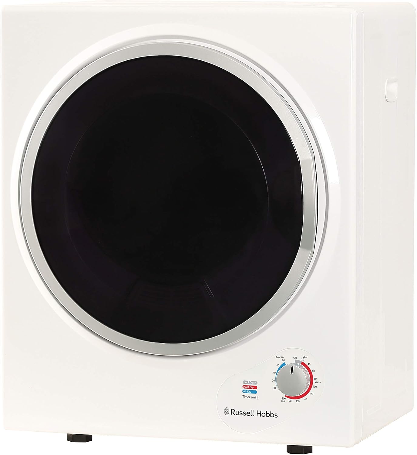 Russell Hobbs RH3VTD800 White 2.5kg Compact Mini Vented Tumble Dryer, Portable, Freestanding Table top Dryer with 3 Heat Settings small.