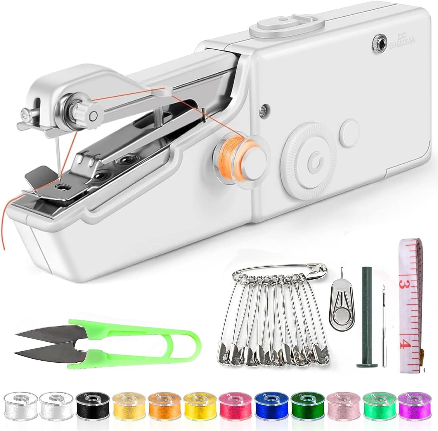 Generic Mini Sewing Machine, Handheld Sewing Machine Cordless Portable Electric Sewing Machine with Sewing Accessories for Beginners, Suitable For DIY, Clothing, Curtains, Home Travel.