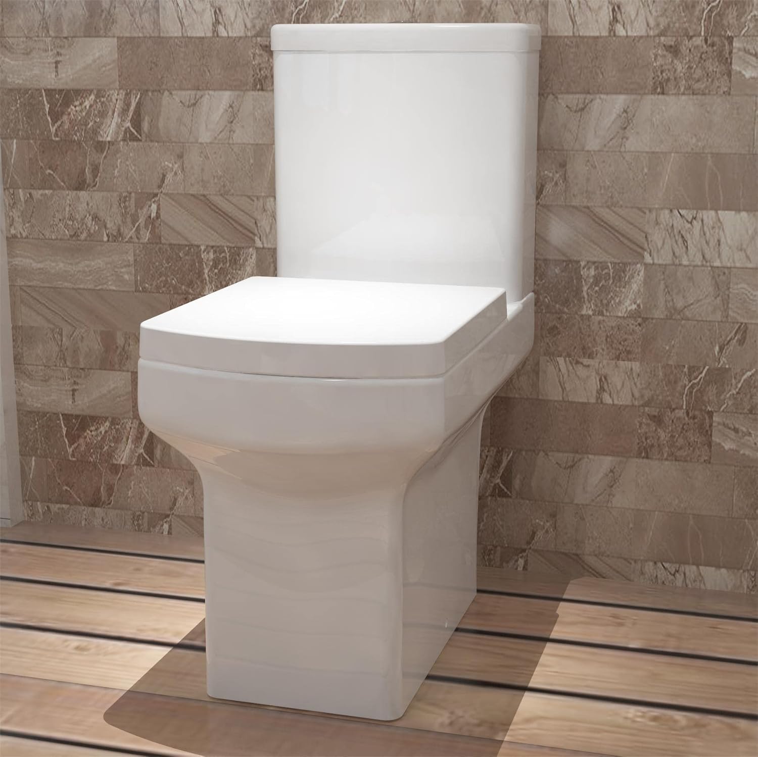 Huibathroom Traditional Victorian Style Toilet Ceramic Close Coupled with Soft Close Seat Cistern Bathroom WC….