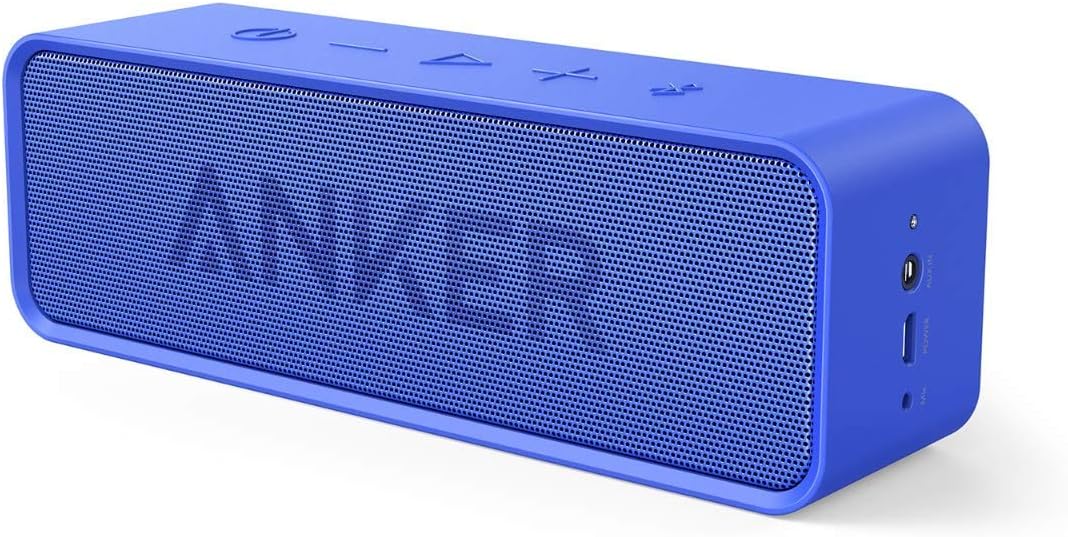 Bluetooth Speaker, Anker Soundcore Upgraded Version with 24H Playtime, IPX5 Waterproof, Stereo Sound, 66ft Bluetooth Range, Built-In Mic, Portable Wireless for iPhone Samsung.