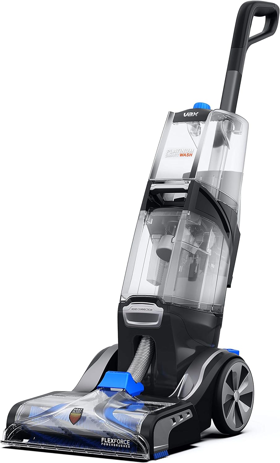 Vax Platinum Smartwash Carpet Cleaner | Kills Over 99 Percent of Bacteria | Motion Sense Technology – CDCW-SWXS, Charcoal/Blue, 3.5 Litre, 1200W.