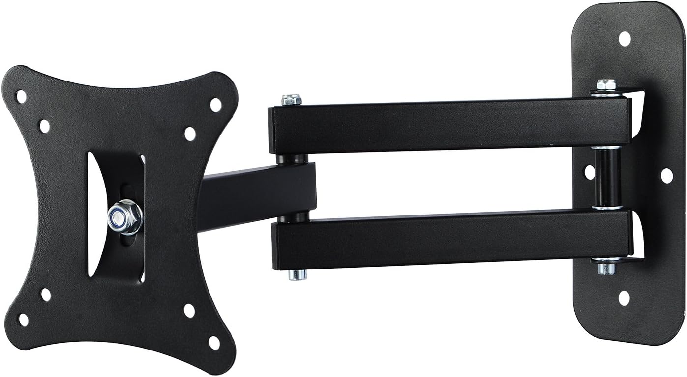 Leaptek Cantilever Arm Tilt Swivel TV Wall Mount Bracket For 14 - 27 Inches LCD LED Flat Screen TV Load Capacity up to 10KG Max VESA 100 x 100 mm.