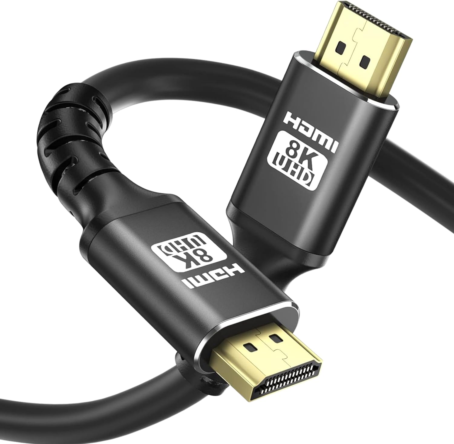 Betron Ultra HD 8K HDMI Cable 2.1, High-Speed, 3D and ARC Compatible, 2M Long for TV, PC, Monitor, PS4, PS5, Xbox and Projectors.