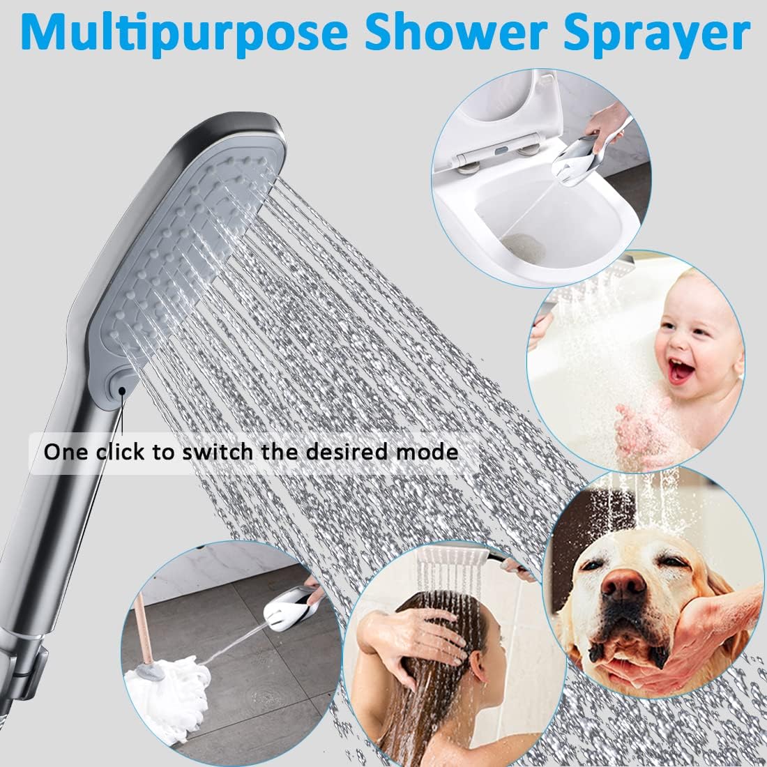 All Metal Shower Set, SonTiy XXL Rectangular Rainfall Shower Head and Hose Set with 304 Stainless Shower Riser Rail kit, Hand Shower, Shower Caddy, Extendable Swivel Arm, Chrome.